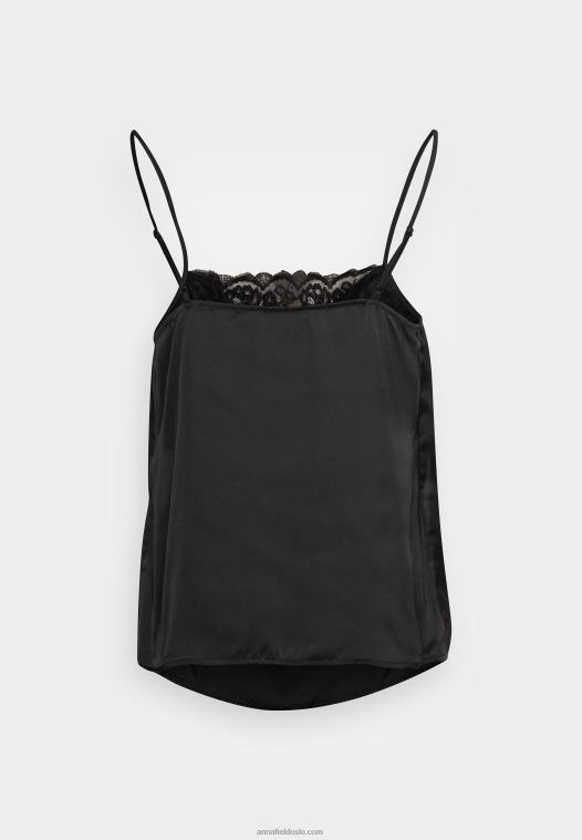 Anna Field kvinner topp svart P266L447