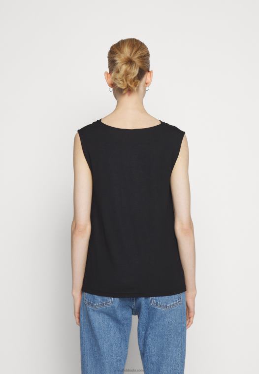Anna Field kvinner topp svart P266L459