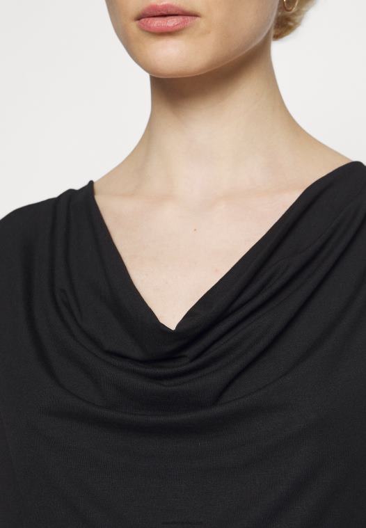 Anna Field kvinner topp svart P266L459