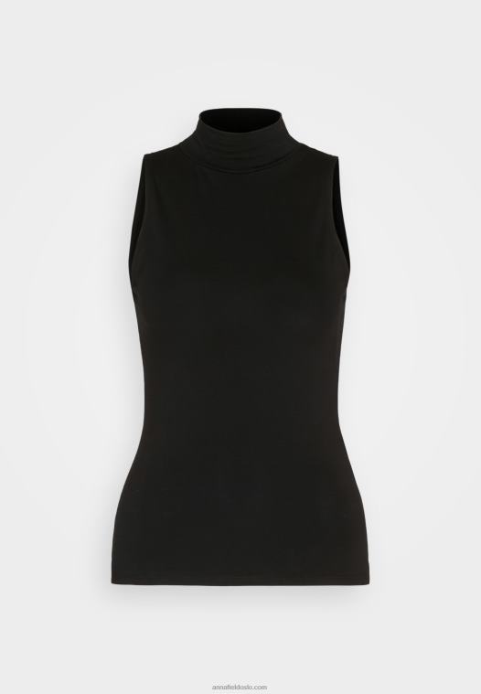 Anna Field kvinner topp svart P266L466