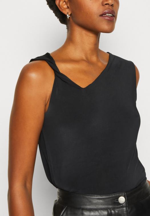 Anna Field kvinner topp svart P266L474