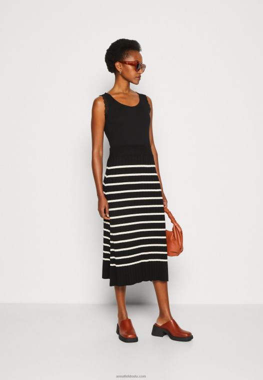 Anna Field kvinner topp svart P266L496