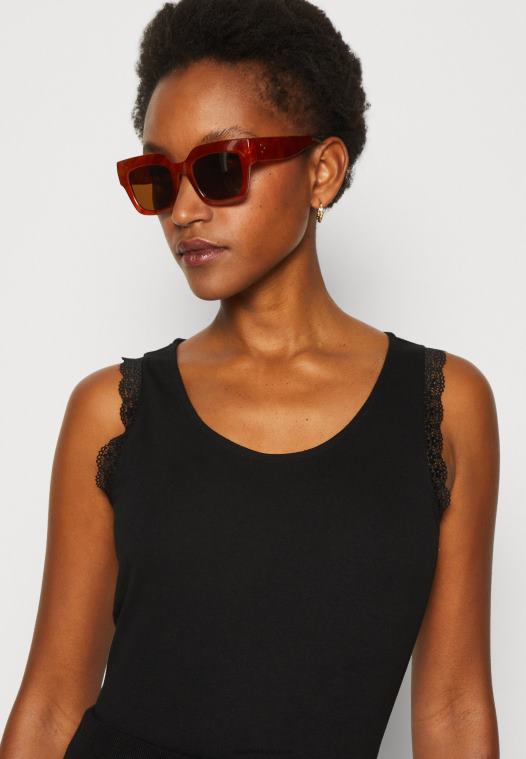 Anna Field kvinner topp svart P266L496