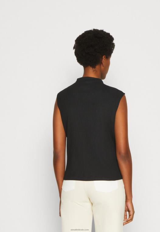 Anna Field kvinner topp svart P266L502