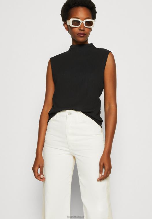 Anna Field kvinner topp svart P266L502