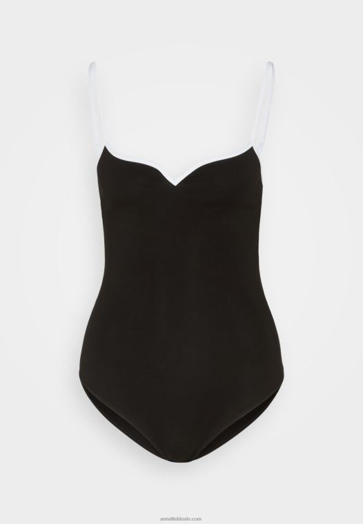 Anna Field kvinner topp svart P266L503