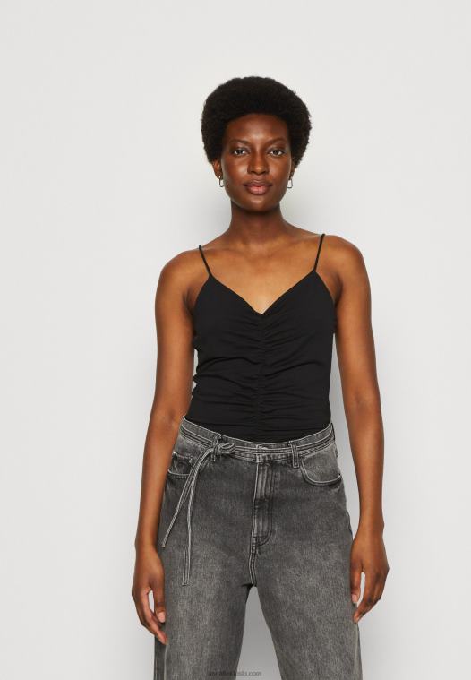 Anna Field kvinner topp svart/oransje P266L454