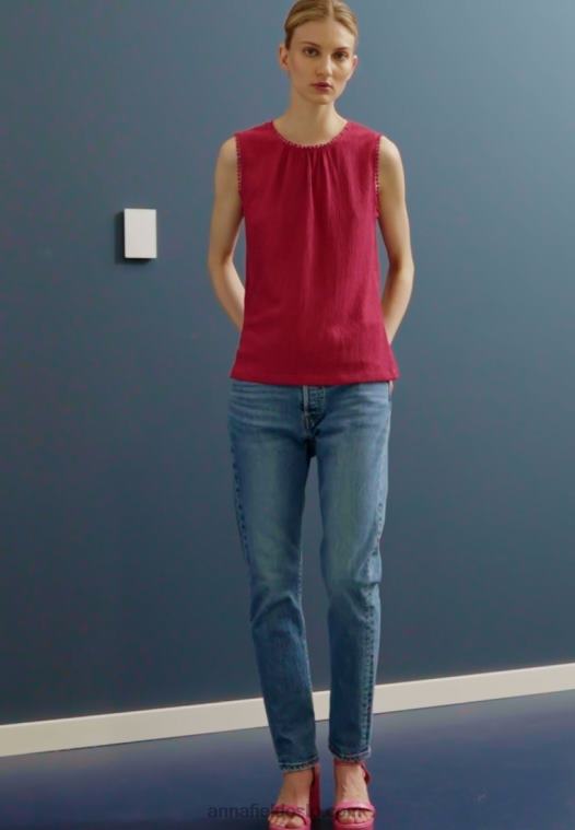 Anna Field kvinner toppen rosa P266L413