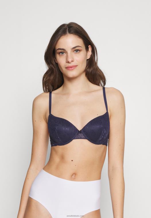 Anna Field kvinner 2 pakke bøyle-BH blå/rød P266L927