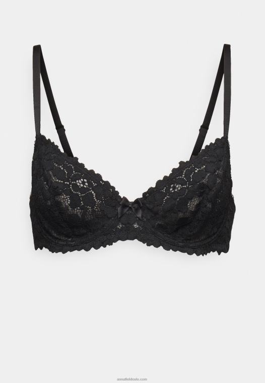 Anna Field kvinner 2 pakke bøyle-BH rød/svart P266L932