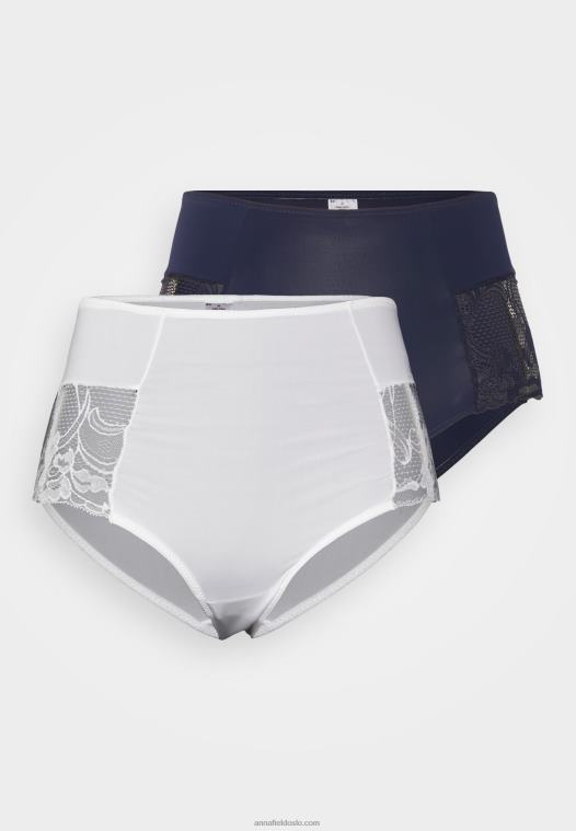 Anna Field kvinner 2 pakke truser mørkeblå/hvit P266L1002