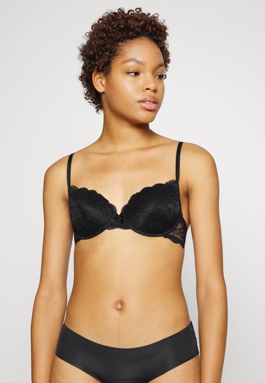 Anna Field kvinner 2-paks t-skjorte-bh med bøyle hvit/svart P266L943