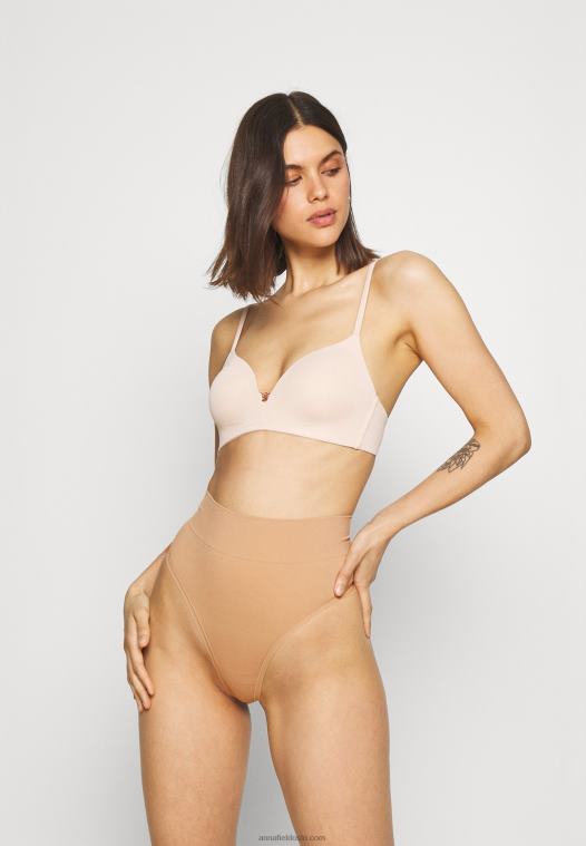 Anna Field kvinner 2p høy midje string string tan tan P266L1013