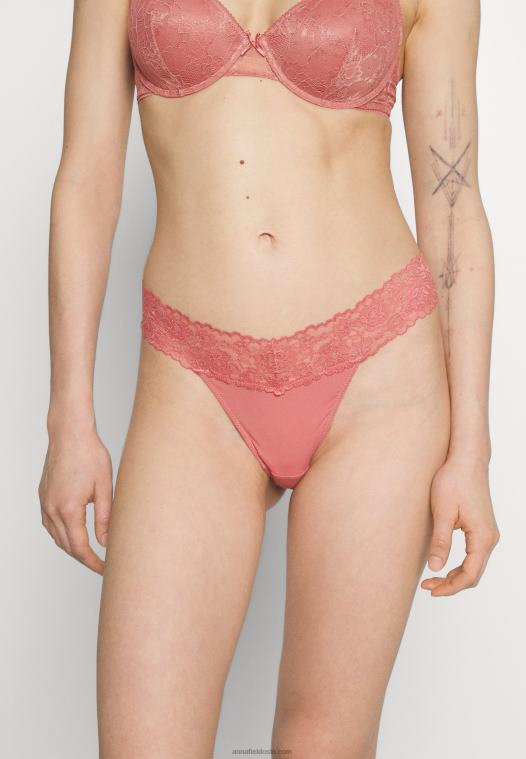 Anna Field kvinner 5-pak stringtruse rosa/svart P266L980