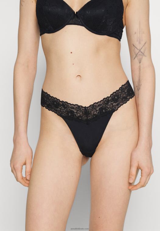 Anna Field kvinner 5-pak stringtruse rosa/svart P266L980