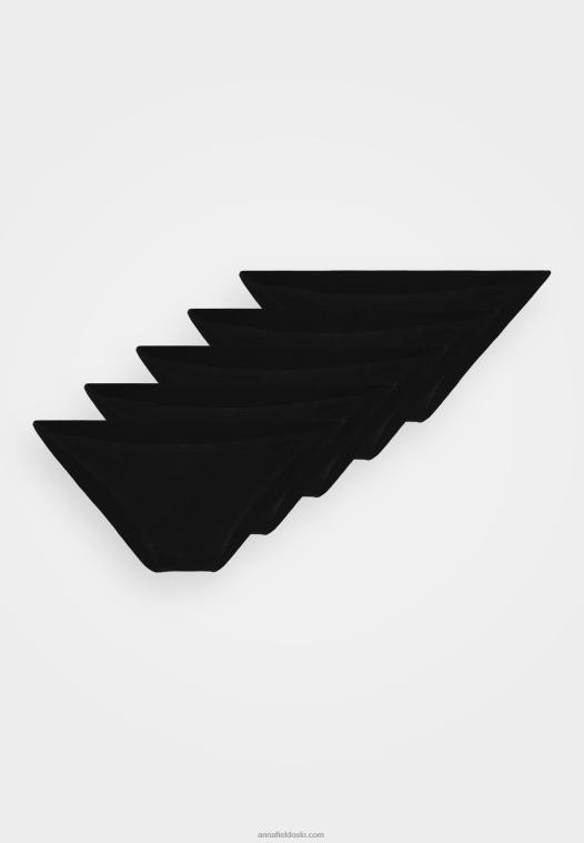 Anna Field kvinner blair 5pp brasilianske truser svart P266L958