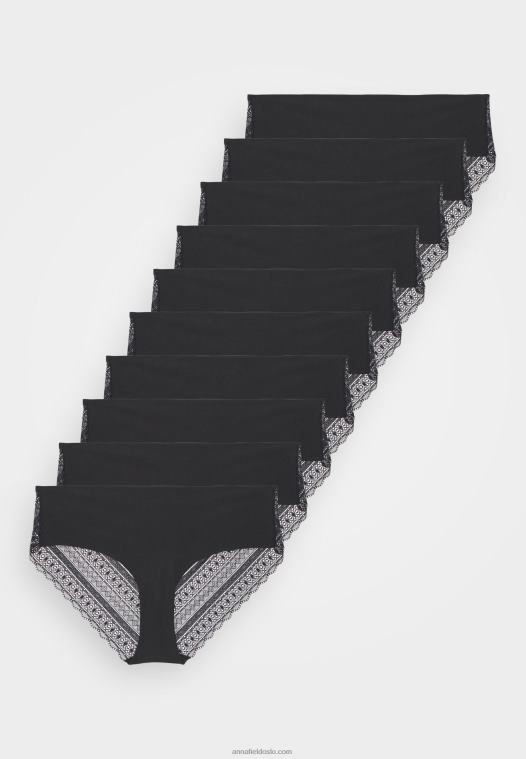 Anna Field kvinner boltre seg 10pp kort truse svart P266L1009