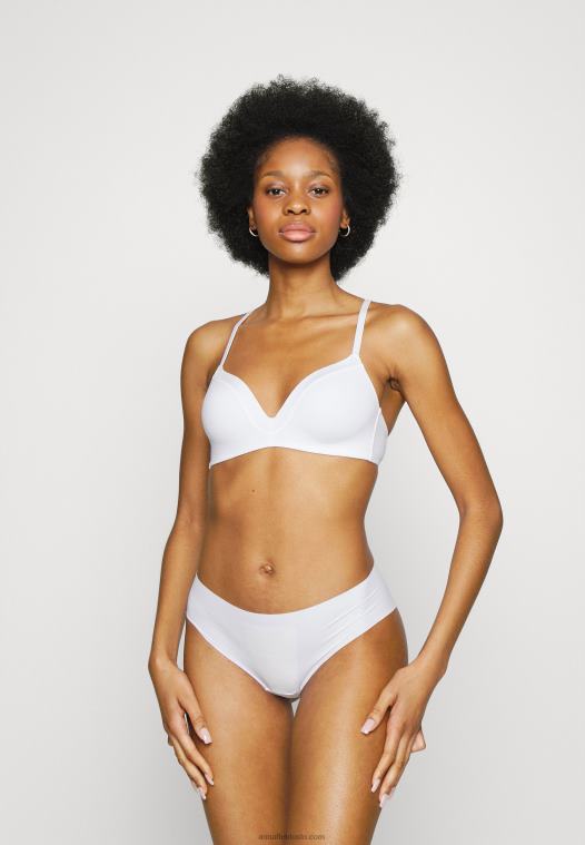 Anna Field kvinner edison 2-pack t-skjorte bh uten kablet hvit/grå P266L915