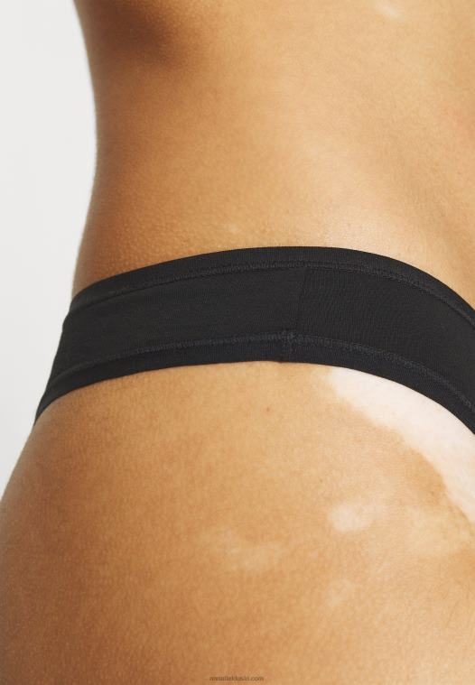 Anna Field kvinner georgina 7-seks thong bomull string svart P266L977