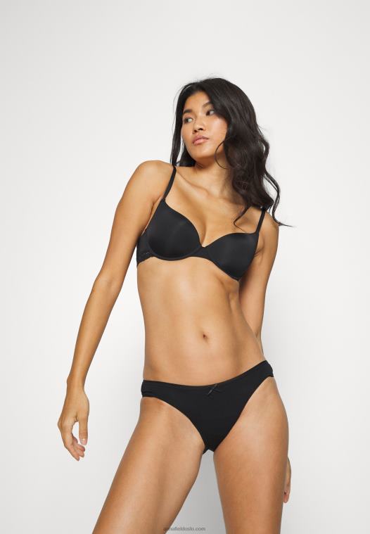 Anna Field kvinner nadine 2pp tshirt bh t-skjorte bh naken/svart P266L930