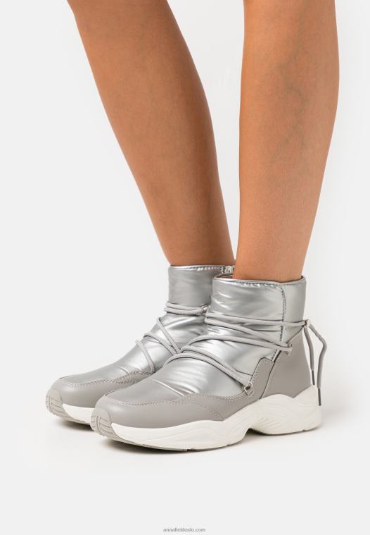 Anna Field kvinner ankelstøvletter i gunmetal P266L1972