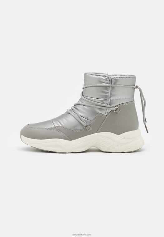 Anna Field kvinner ankelstøvletter i gunmetal P266L1972