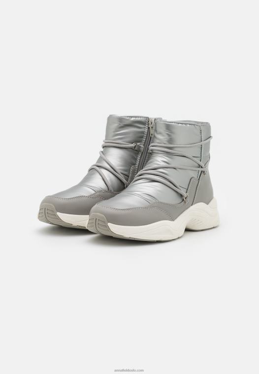 Anna Field kvinner ankelstøvletter i gunmetal P266L1972