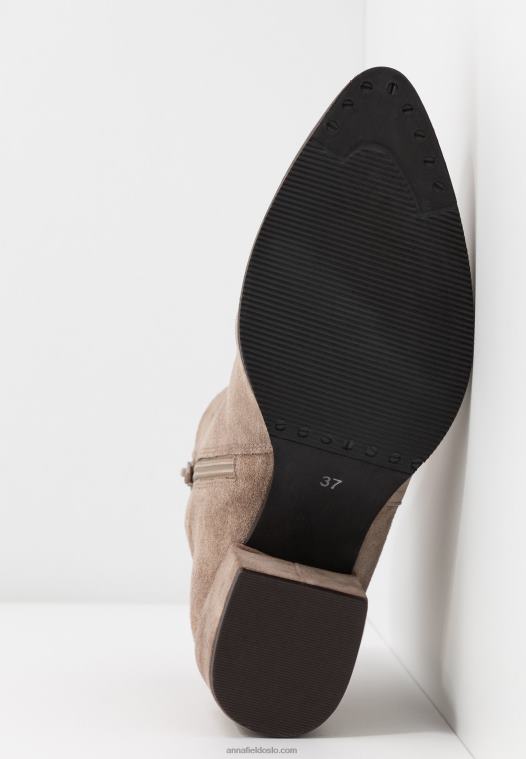 Anna Field kvinner ankelstøvletter i skinn beige P266L1931