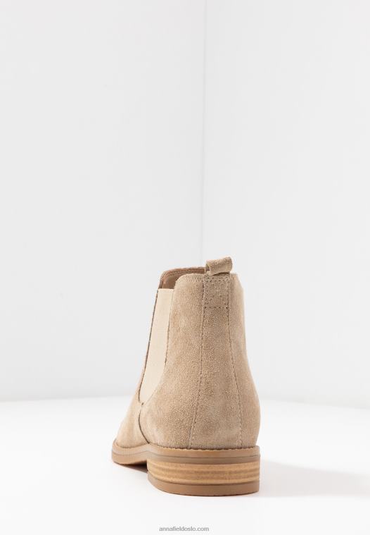 Anna Field kvinner ankelstøvletter i skinn beige P266L2005