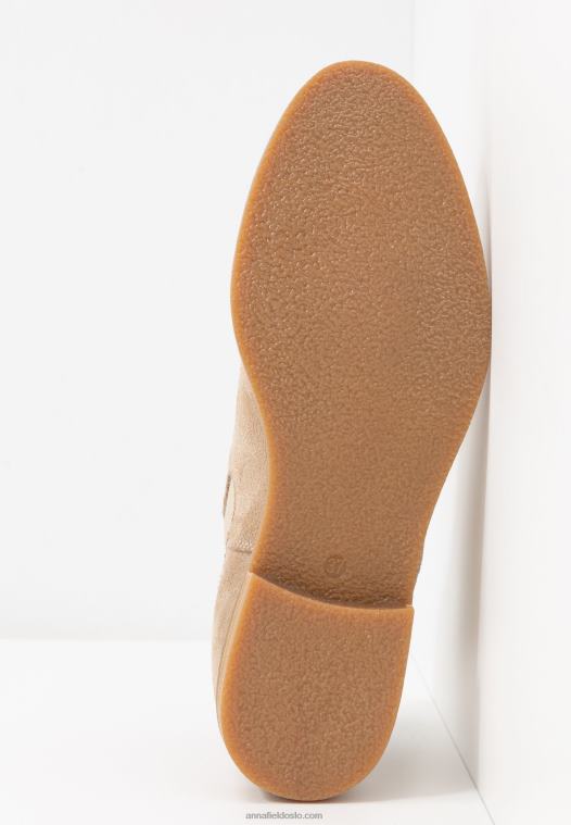 Anna Field kvinner ankelstøvletter i skinn beige P266L2005