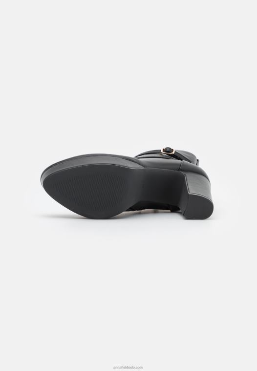 Anna Field kvinner ankelstøvletter med snøre svart P266L2020