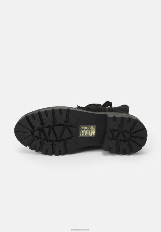 Anna Field kvinner ankelstøvletter med snøre svart P266L2038