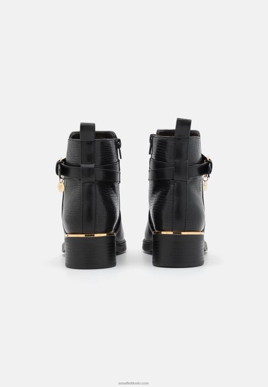 Anna Field kvinner ankelstøvletter svarte P266L2011