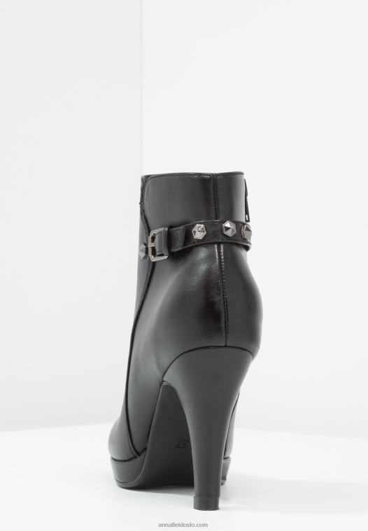 Anna Field kvinner høyhælte ankelstøvletter svarte P266L1918