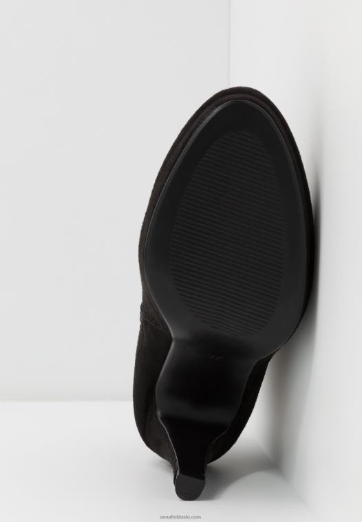 Anna Field kvinner høyhælte ankelstøvletter svarte P266L1985