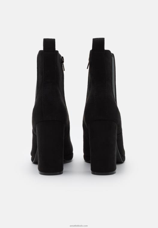 Anna Field kvinner høyhælte ankelstøvletter svarte P266L1997