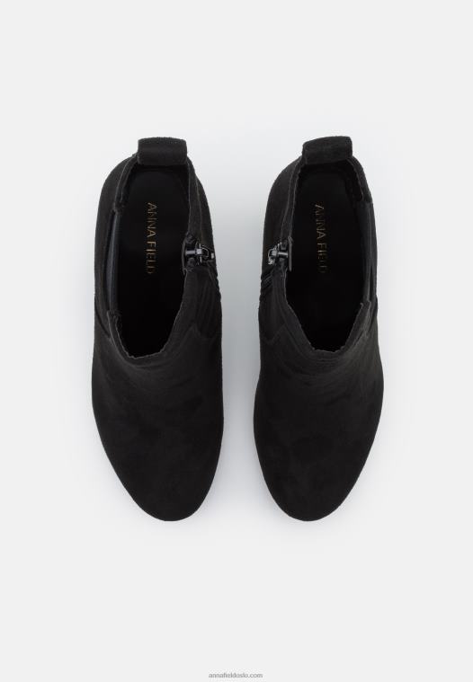 Anna Field kvinner høyhælte ankelstøvletter svarte P266L1997