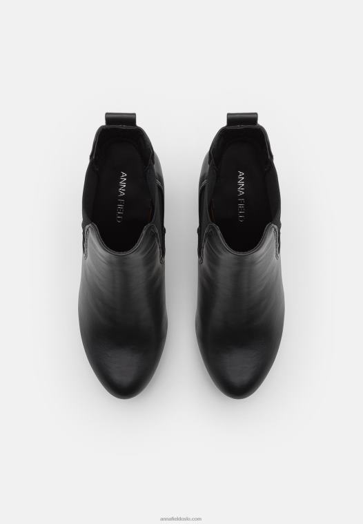 Anna Field kvinner høyhælte ankelstøvletter svarte P266L2054