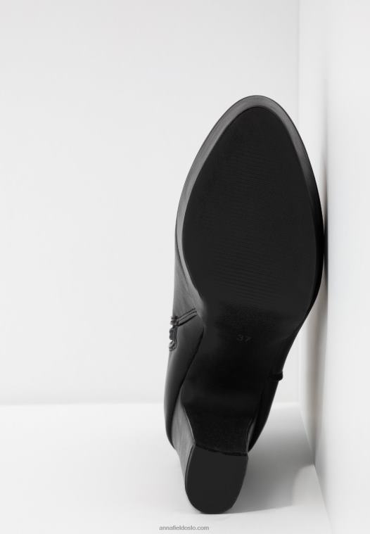 Anna Field kvinner høyhælte ankelstøvletter svarte P266L2059