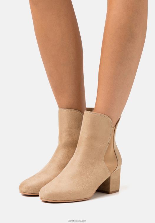 Anna Field kvinner klassiske ankelstøvletter beige P266L1892