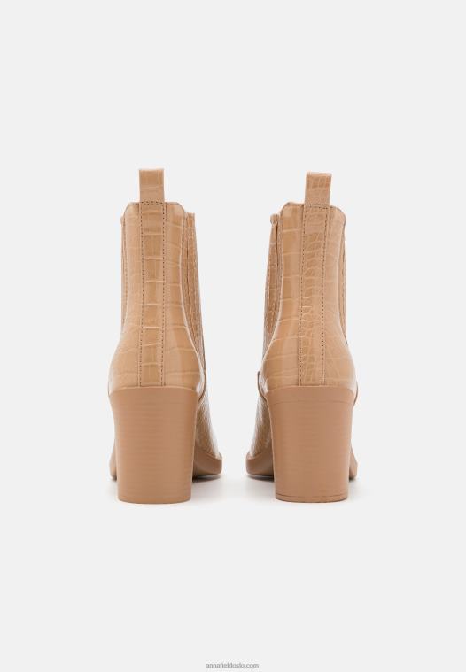 Anna Field kvinner klassiske ankelstøvletter beige P266L1951