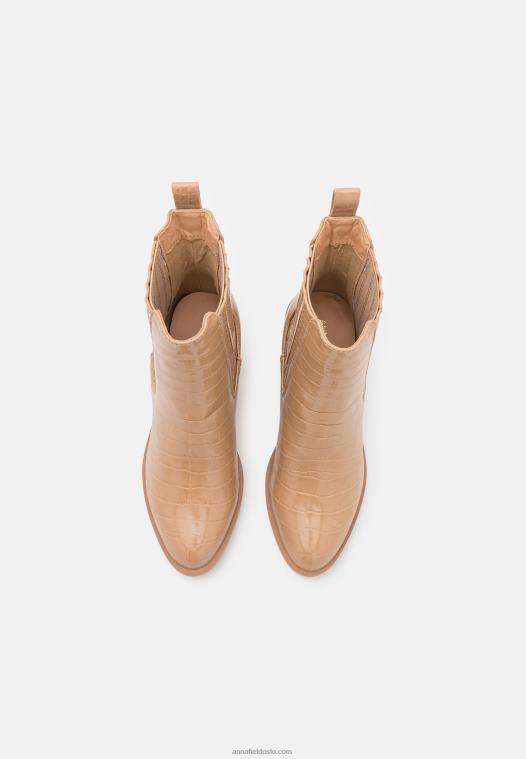 Anna Field kvinner klassiske ankelstøvletter beige P266L1951