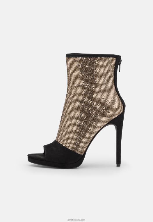 Anna Field kvinner klassiske ankelstøvletter gull P266L1915