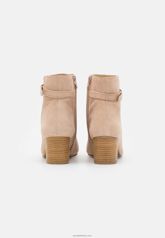 Anna Field kvinner klassiske ankelstøvletter i skinn beige P266L1962