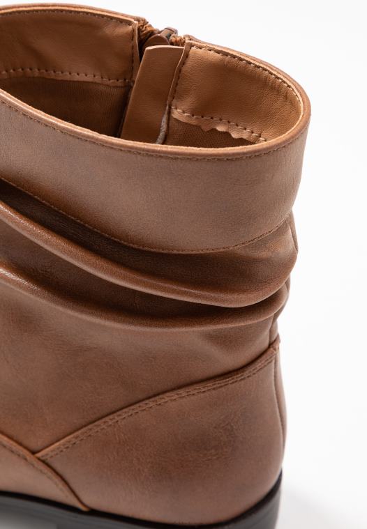 Anna Field kvinner klassiske ankelstøvletter konjakk P266L1903