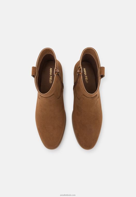 Anna Field kvinner klassiske ankelstøvletter konjakk P266L1912