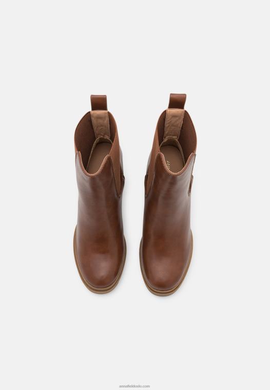 Anna Field kvinner klassiske ankelstøvletter konjakk P266L1920