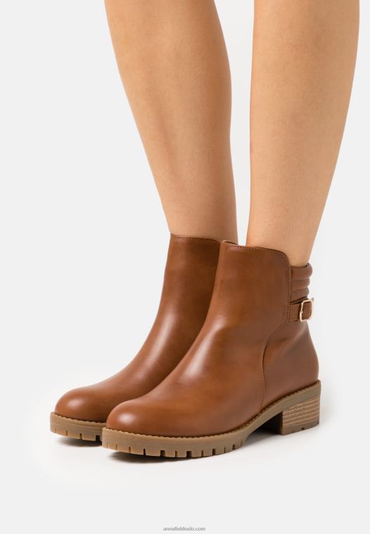 Anna Field kvinner klassiske ankelstøvletter konjakk P266L1948