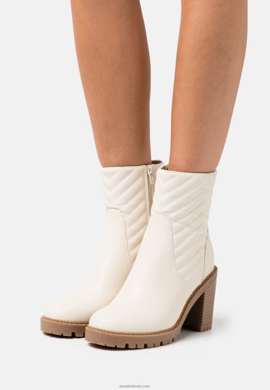 Anna Field kvinner klassiske ankelstøvletter offwhite P266L1950