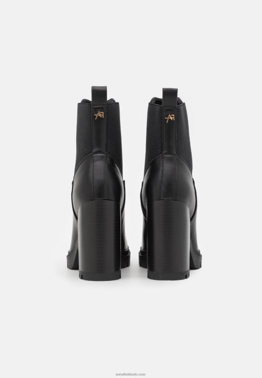 Anna Field kvinner klassiske ankelstøvletter svart P266L1917